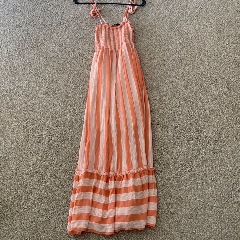 forever 21 maxi striped pastel dress